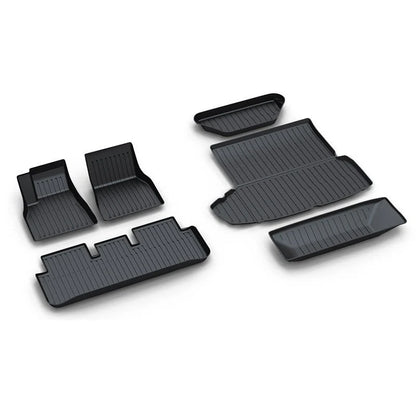 All-Weather Floor Mats for Tesla Model S (2021–2025, Left-Hand Drive) | Custom-Fit TPE Interior Liners with Frunk & Trunk Protection