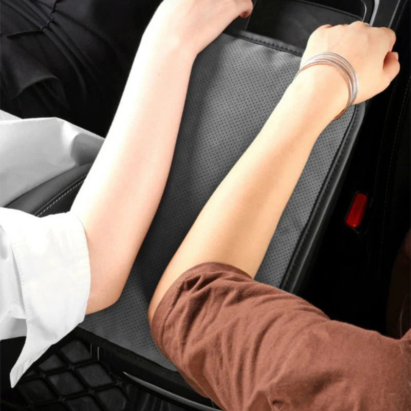 Luxury Fluffy Leather Armrest Cushion for Tesla Model 3, Model Y, Model S, Model X – Soft Center Console Pad for Enhanced Comfort and Interior Protection