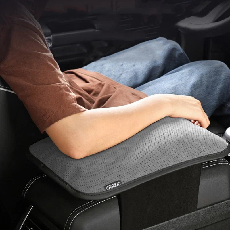 Luxury Fluffy Leather Armrest Cushion for Tesla Model 3, Model Y, Model S, Model X – Soft Center Console Pad for Enhanced Comfort and Interior Protection