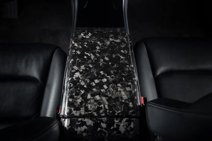 Carbon Fiber Armrest Cover for Tesla Model 3 & Model Y – Gloss / Matte / Forged Finish, Easy Peel-and-Stick Installation