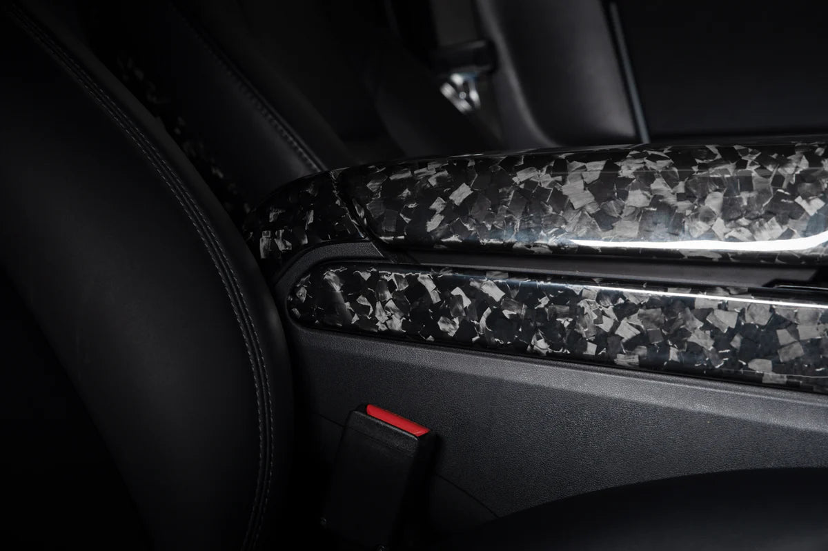 Carbon Fiber Center Console Side Panel Covers for Tesla Model 3 & Model Y – Gloss, Matte & Forged Finish