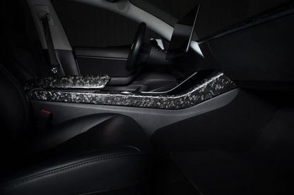 Carbon Fiber Center Console Side Panel Covers for Tesla Model 3 & Model Y – Gloss, Matte & Forged Finish