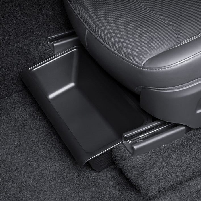 Under-Seat Storage Box (Front) for Tesla Model Y Juniper | Custom 1:1 Fit | Waterproof TPE | Anti-Slip & Safe Design