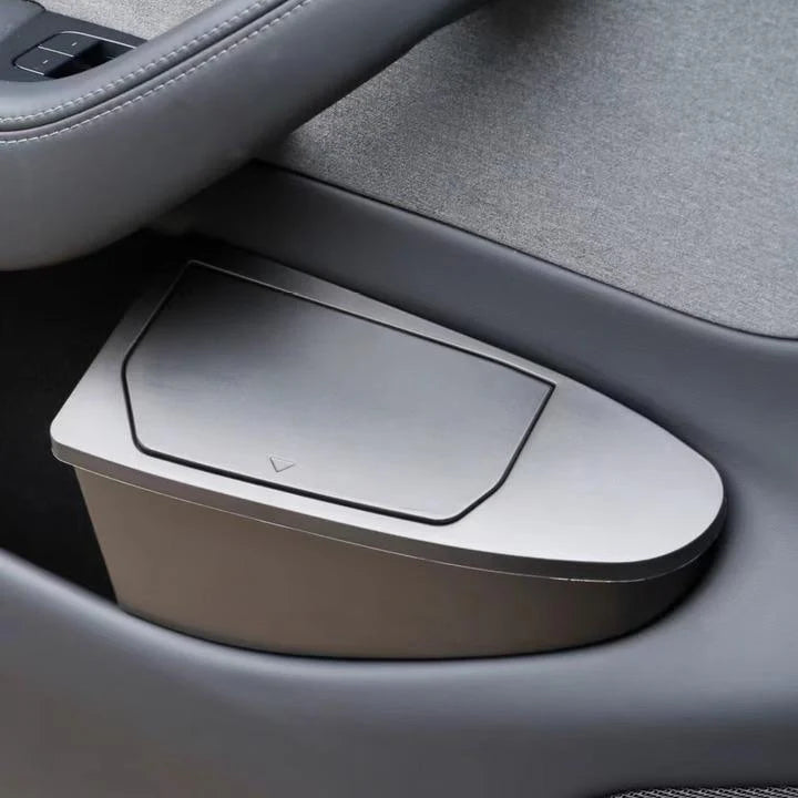 Front Door Trash Can Organizer for Tesla Model Y Juniper (2025+) – Custom-Fit Waste Bin (2PCS)