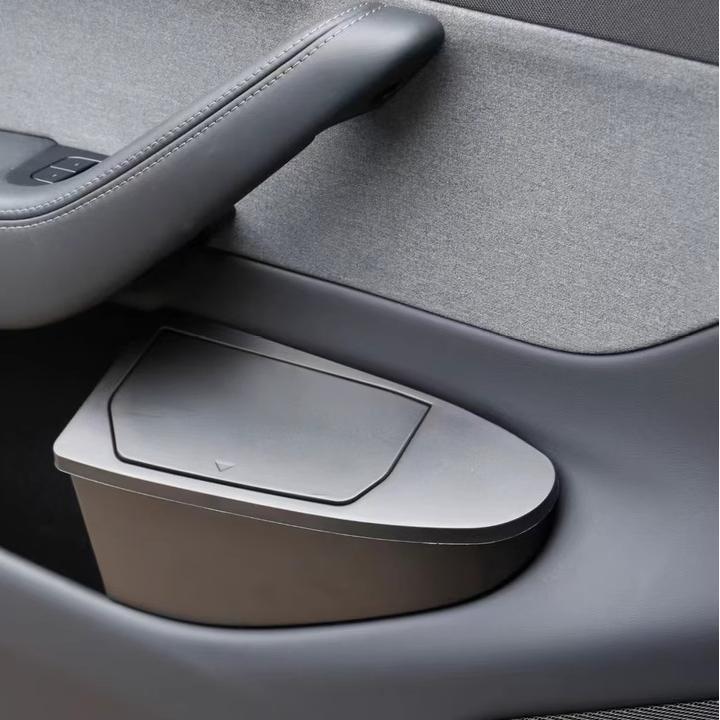 Front Door Trash Can Organizer for Tesla Model Y Juniper (2025+) – Custom-Fit Waste Bin (2PCS)