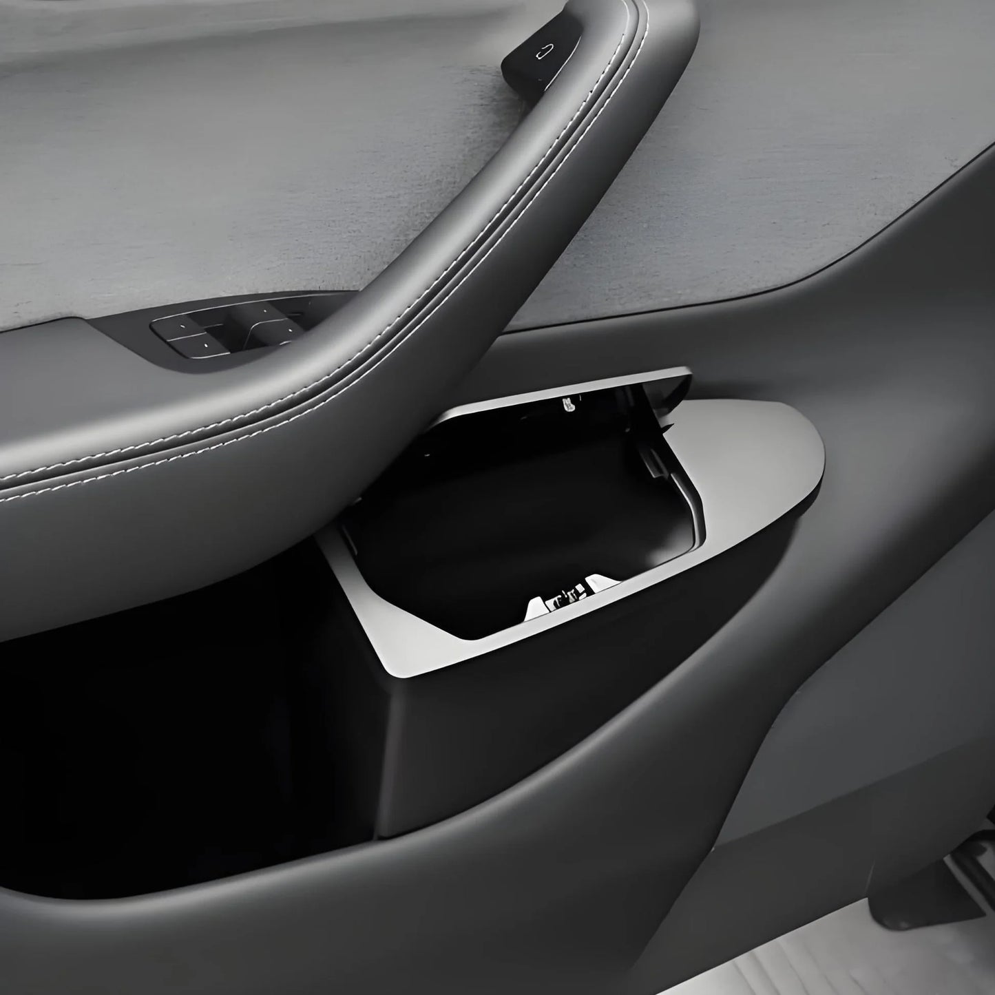 Front Door Trash Can Organizer for Tesla Model Y Juniper (2025+) – Custom-Fit Waste Bin (2PCS)