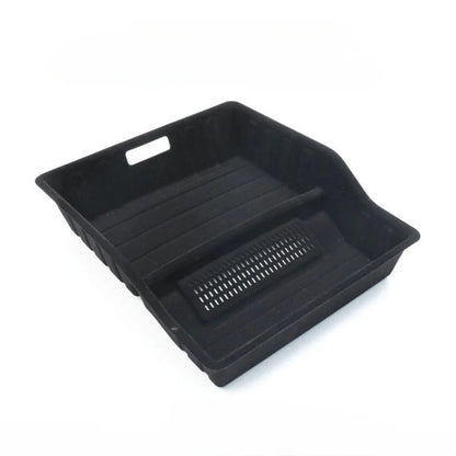 Front & Rear Under-Seat Storage Box for Tesla Model Y 5-Seater | ABS & Flocking Options | Enhanced Safety & Hidden Storage Organizer