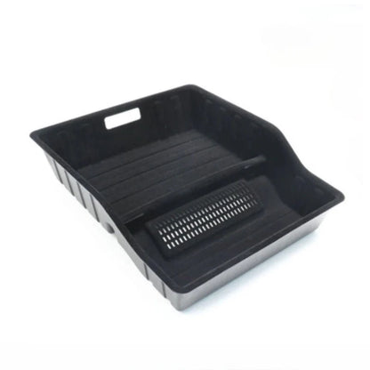 Front & Rear Under-Seat Storage Box for Tesla Model Y 5-Seater | ABS & Flocking Options | Enhanced Safety & Hidden Storage Organizer