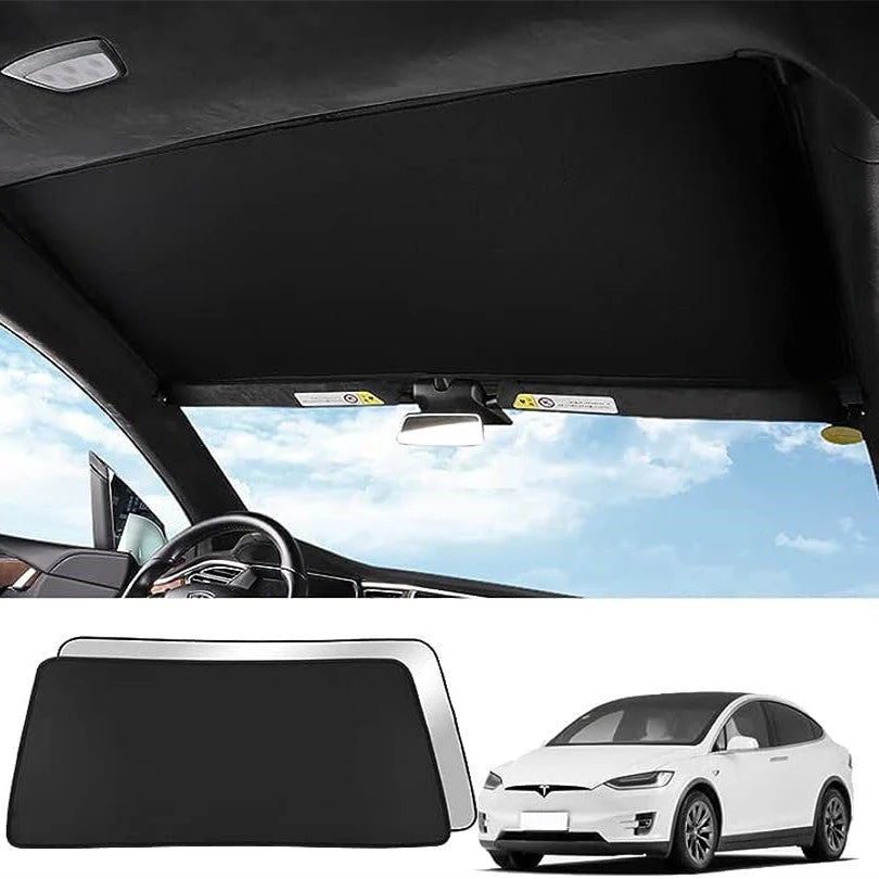 Front Skylight Roof & Tailgate Sunshade for Tesla Model X (2016–Present) | UV & Heat Blocking Roof Sunshade