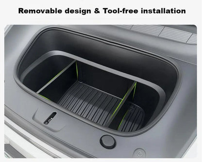 Front Trunk Partition Panel for Tesla Model Y Juniper – ABS Storage Divider, Direct-Mount Organizer