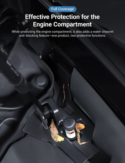 Front Trunk Drain Channel Cover for Tesla Model 3 Highland 2024+ (2-Pack) | Water Protection, Anti-Clogging ABS Guard | Left-Hand-Drive Only