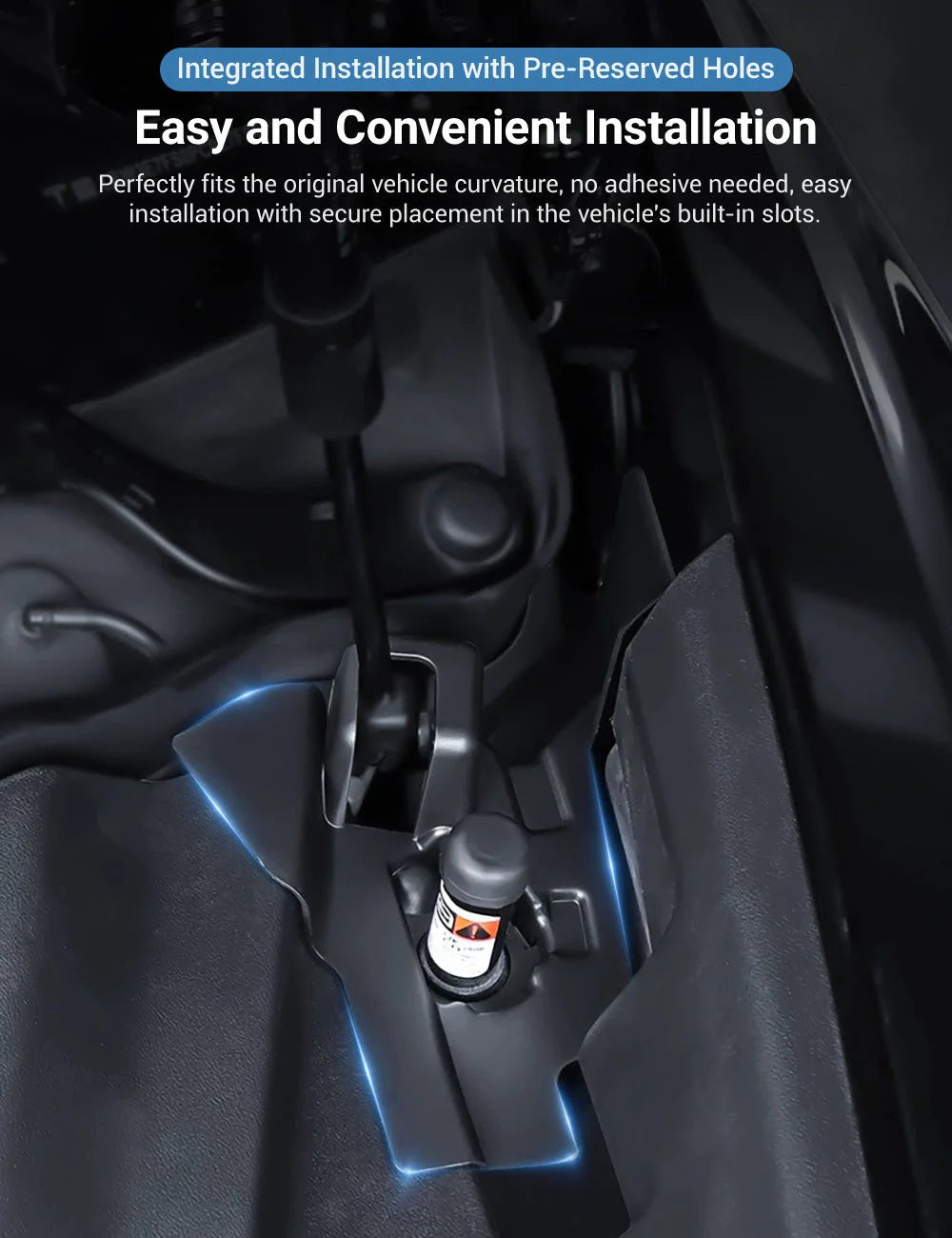 Front Trunk Drain Channel Cover for Tesla Model 3 Highland 2024+ (2-Pack) | Water Protection, Anti-Clogging ABS Guard | Left-Hand-Drive Only