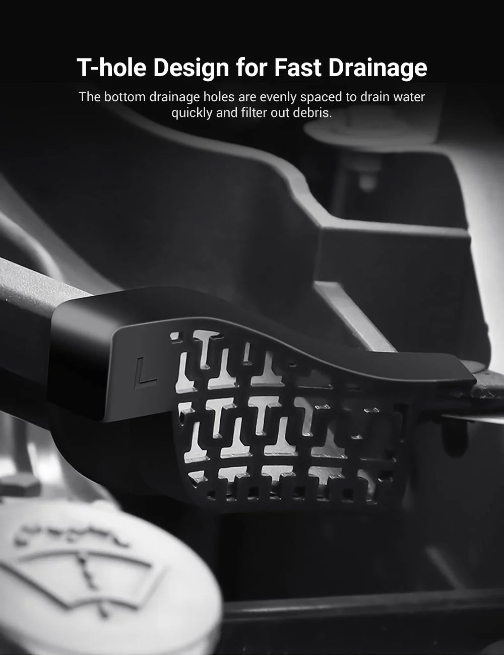 Front Trunk Water Drain Channel Anti-Clogging Mesh Screen for Tesla Model Y 2020–2024 (2PCS)