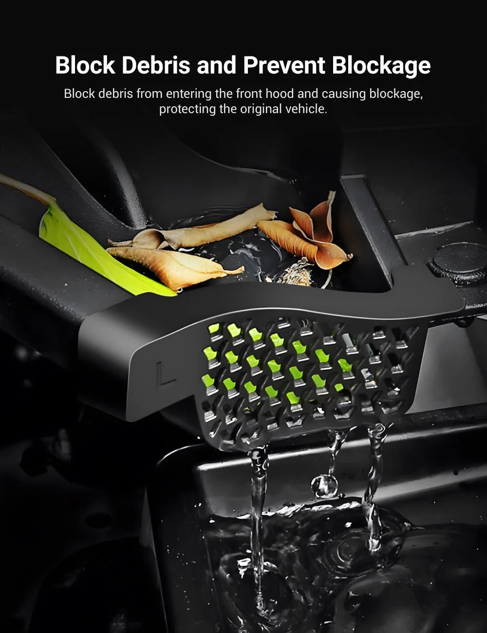 Front Trunk Water Drain Channel Anti-Clogging Mesh Screen for Tesla Model Y 2020–2024 (2PCS)