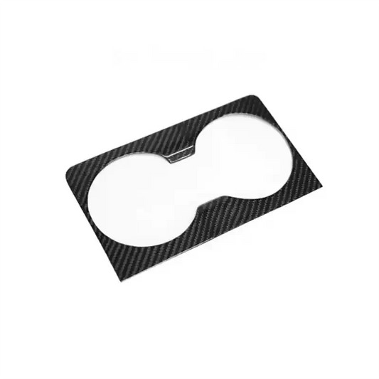 Front Center Cup Holder Frame Cover Trim for Tesla Model X/S 2021+ | Real Dry Carbon Fiber Overlay