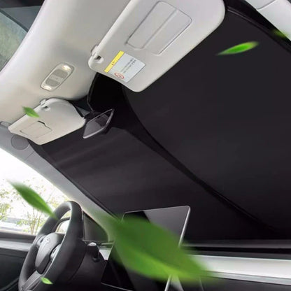 Custom Front Windshield Sunshade for Tesla Cybertruck | 99% UV Protection | Heat & Glare Reduction | No-Damage Velcro Installation