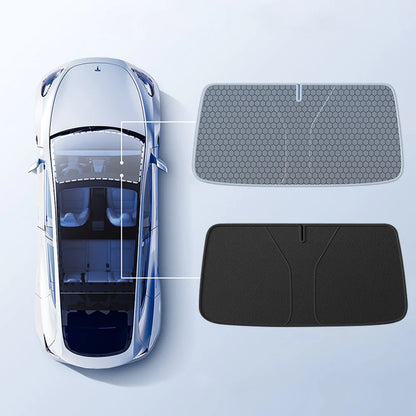 Premium Front Windshield Sunshade for Tesla Model 3 & Model Y | Graphene UV Protection Heat Insulation Shade