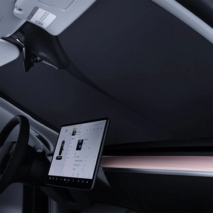 Premium Front Windshield Sunshade for Tesla Model 3 & Model Y | Graphene UV Protection Heat Insulation Shade