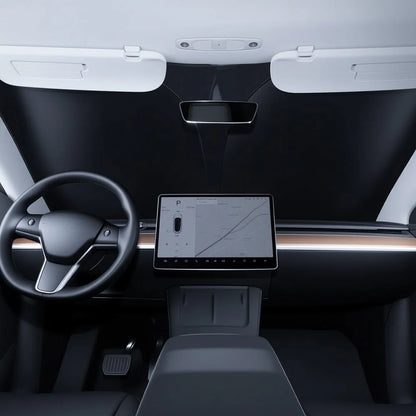 Premium Front Windshield Sunshade for Tesla Model 3 & Model Y | Graphene UV Protection Heat Insulation Shade