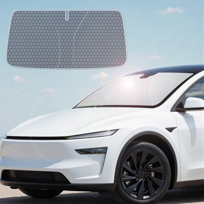 Premium Front Windshield Sunshade for Tesla Model 3 & Model Y | Graphene UV Protection Heat Insulation Shade