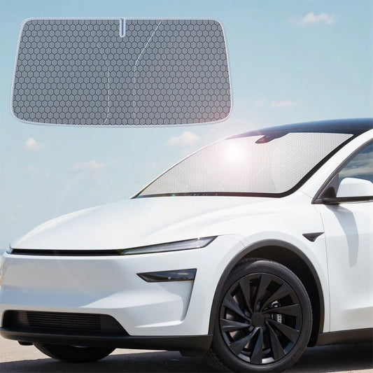 Premium Front Windshield Sunshade for Tesla Model 3 & Model Y | Graphene UV Protection Heat Insulation Shade
