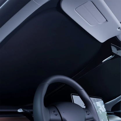 Premium Front Windshield Sunshade for Tesla Model 3 & Model Y | Graphene UV Protection Heat Insulation Shade