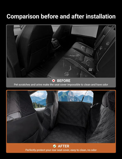 Full-Cover Rear Dog Seat Cover for Tesla Cybertruck (2024-Present) | Waterproof Heavy-Duty Pet Hammock