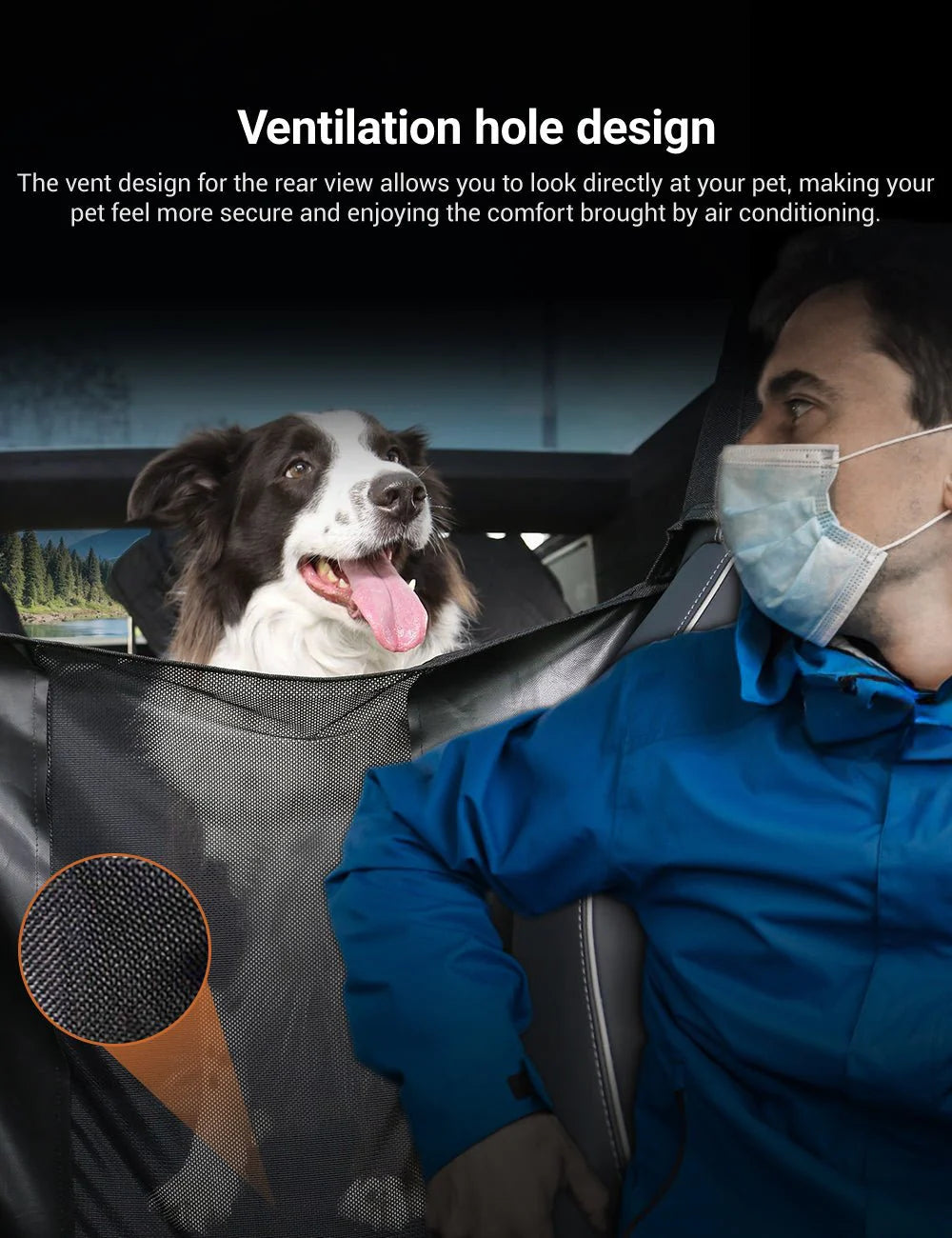 Full-Cover Rear Dog Seat Cover for Tesla Cybertruck (2024-Present) | Waterproof Heavy-Duty Pet Hammock