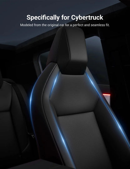 Full Nappa Leather Seat Covers for Tesla Cybertruck (10-Piece Set) | Custom Fit, 360° Protection | 2024–Present