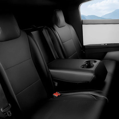 Full Nappa Leather Seat Covers for Tesla Cybertruck (10-Piece Set) | Custom Fit, 360° Protection | 2024–Present