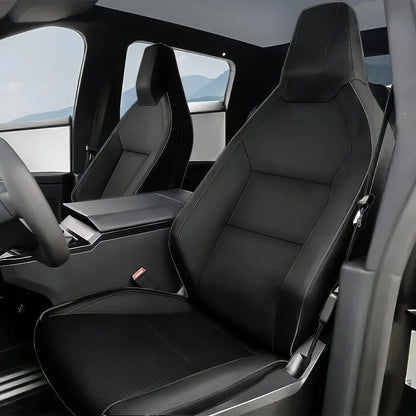 Full Nappa Leather Seat Covers for Tesla Cybertruck (10-Piece Set) | Custom Fit, 360° Protection | 2024–Present