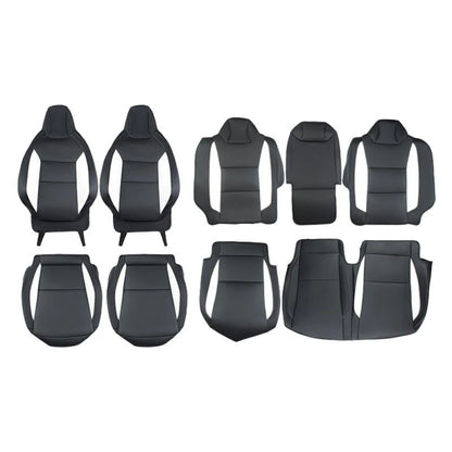Full Nappa Leather Seat Covers for Tesla Cybertruck (10-Piece Set) | Custom Fit, 360° Protection | 2024–Present