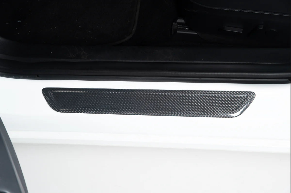 Carbon Fiber Front & Rear Door Sill Covers for Tesla Model 3 (2017–2023) | Gloss / Matte / Forged Finish