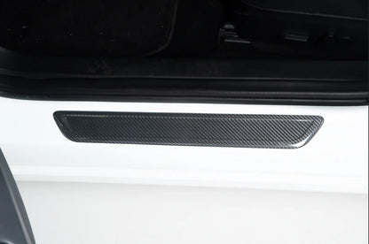 Carbon Fiber Front & Rear Door Sill Covers for Tesla Model 3 (2017–2023) | Gloss / Matte / Forged Finish
