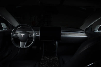 Real Carbon Fiber Dashboard Cover Overlay for Tesla Model 3 & Model Y (Gloss or Matte Finish)