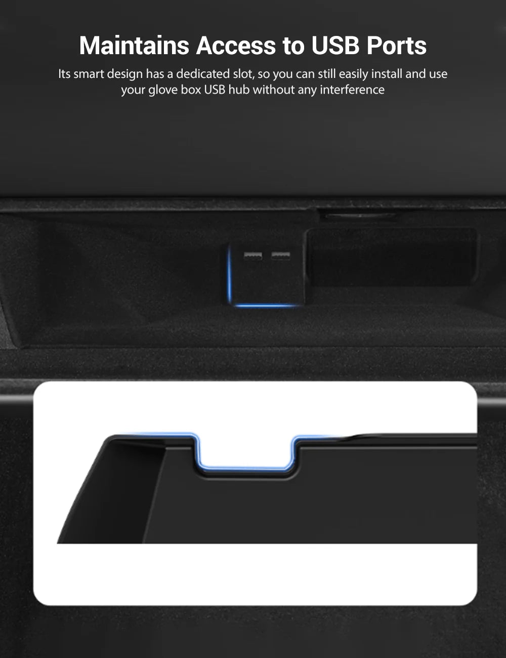 Premium Glove Box Organizer for Tesla Model 3 Highland (2024+) & Model Y Juniper (2025+) – Custom-Fit Drawer-Style TPE Storage Box