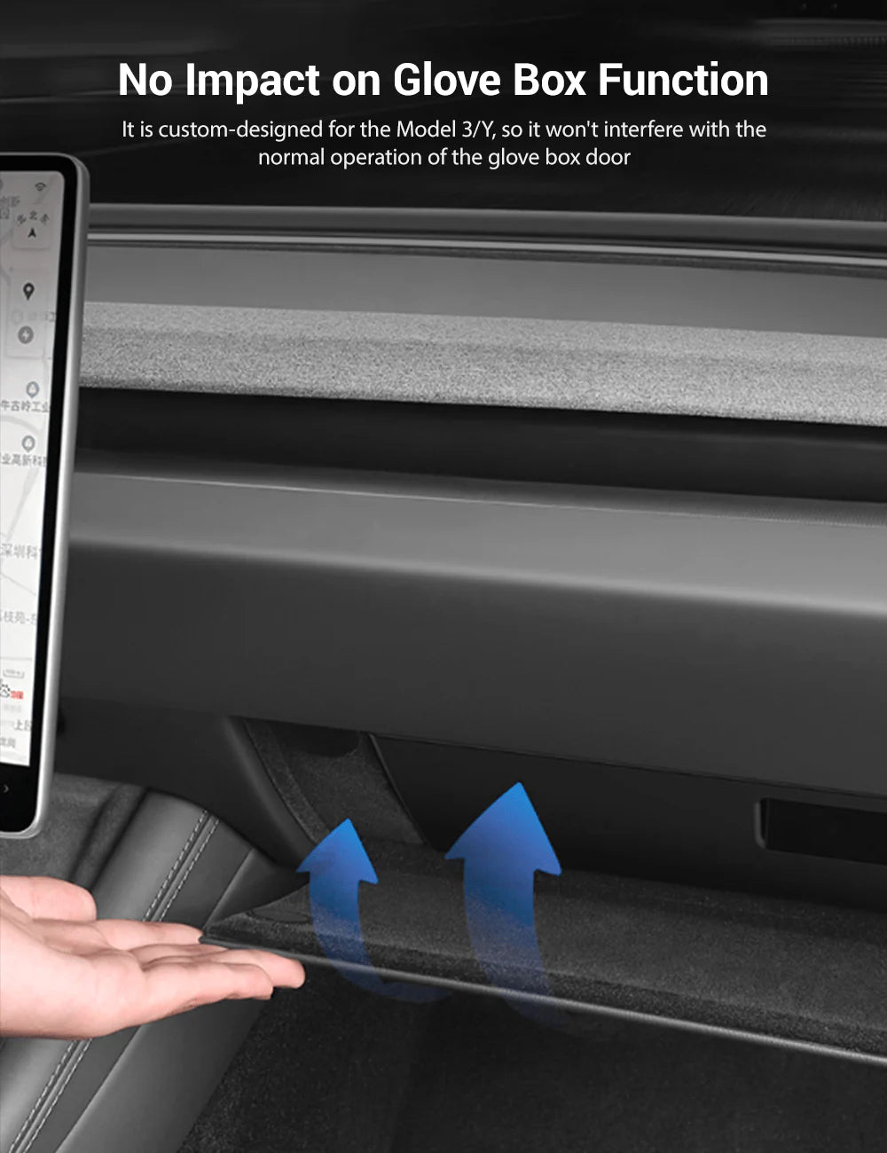 Premium Glove Box Organizer for Tesla Model 3 Highland (2024+) & Model Y Juniper (2025+) – Custom-Fit Drawer-Style TPE Storage Box