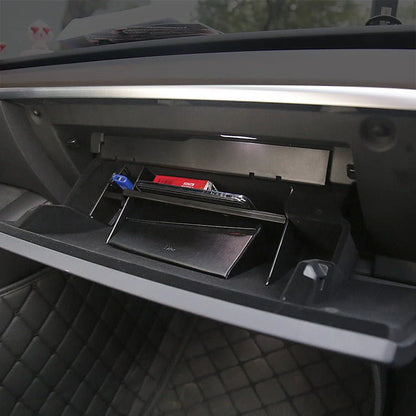 Glove Box Organizer for Tesla Model 3 & Model Y | Customizable ABS Insert with Smooth Edges and Multi-Compartment Storage