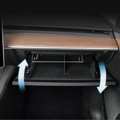 Glove Box Organizer for Tesla Model 3 & Model Y | Customizable ABS Insert with Smooth Edges and Multi-Compartment Storage