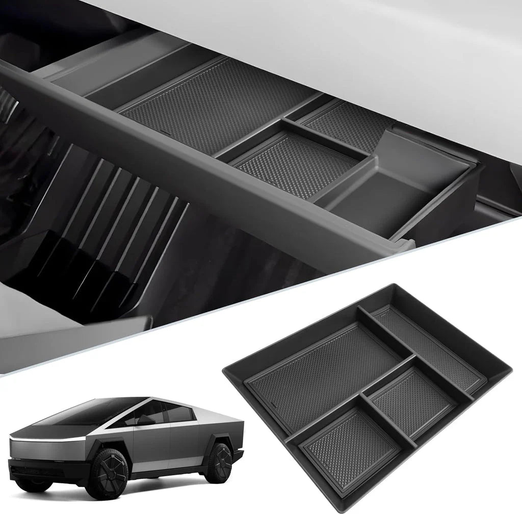Custom Glove Box Organizer Storage Box for Tesla Cybertruck (2024–Present)