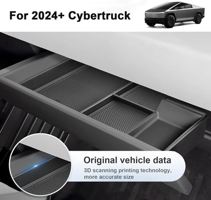 Custom Glove Box Organizer Storage Box for Tesla Cybertruck (2024–Present)