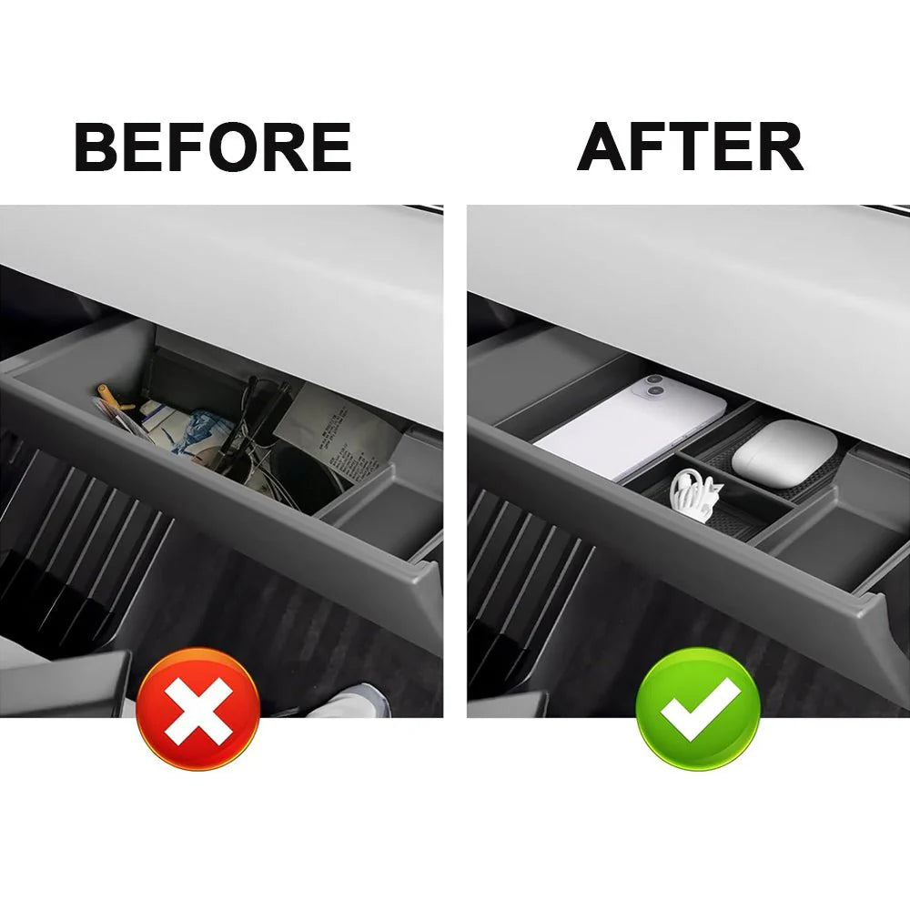 Custom Glove Box Organizer Storage Box for Tesla Cybertruck (2024–Present)