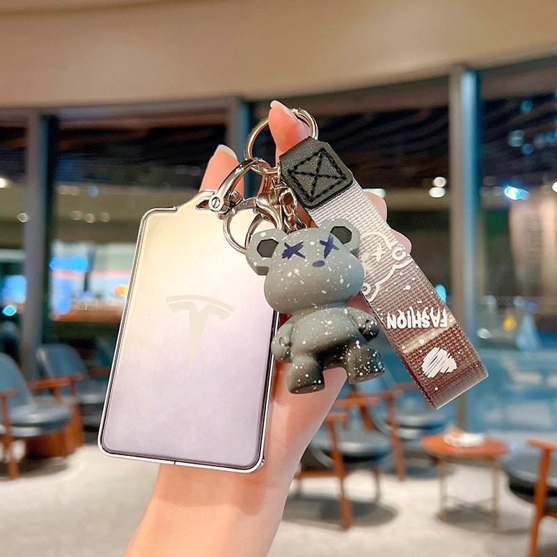 Gradient Mirror Zinc Alloy Key Fob Cover for Tesla Model 3 & Model Y (2017–2023) | Scratch-Resistant | Signal-Friendly Design