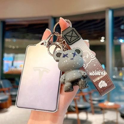 Gradient Mirror Zinc Alloy Key Fob Cover for Tesla Model 3 & Model Y (2017–2023) | Scratch-Resistant | Signal-Friendly Design