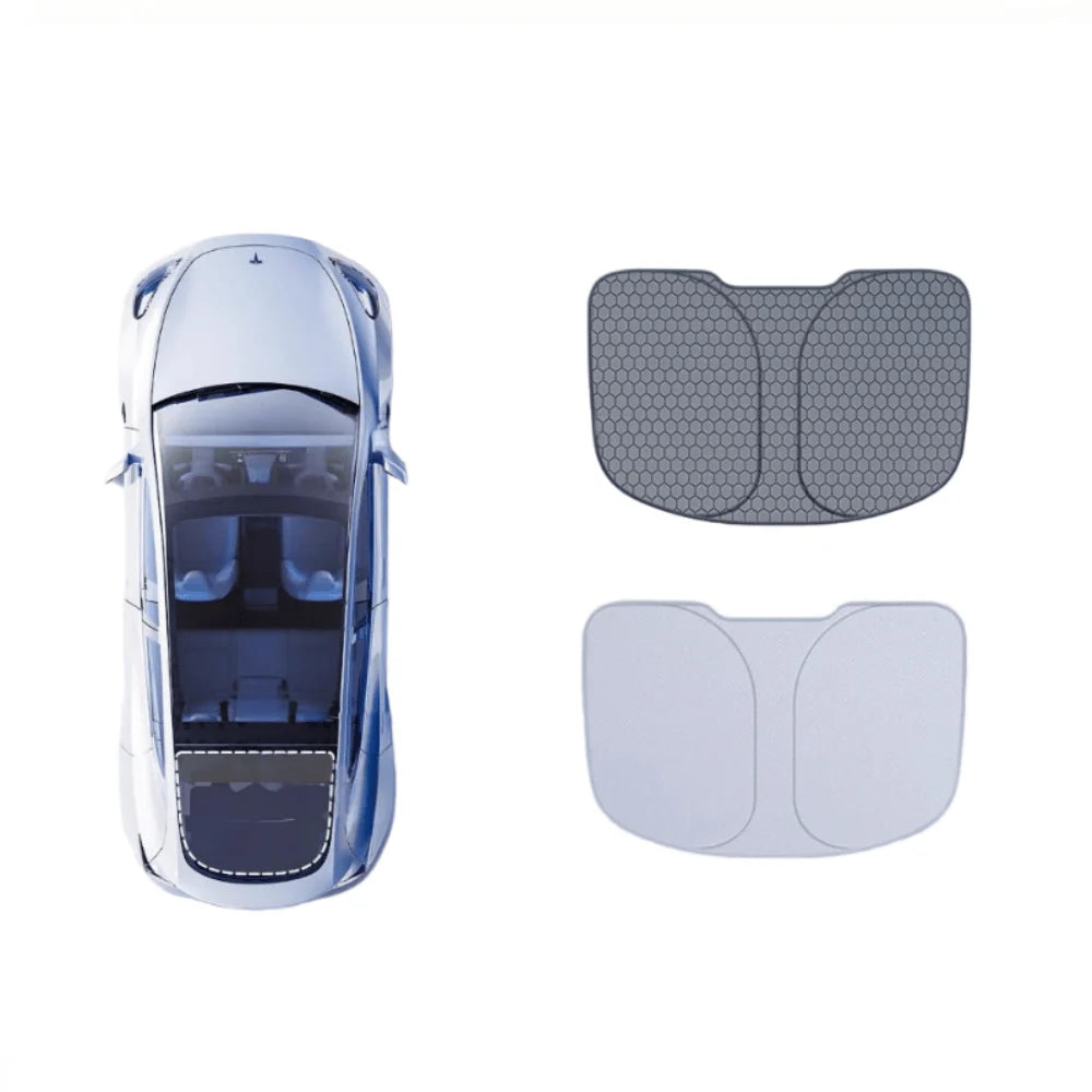 Graphene Rear Windshield Sunshade for Tesla Model 3 Highland & Model Y Juniper (Precision Fit, Advanced Heat Insulation)