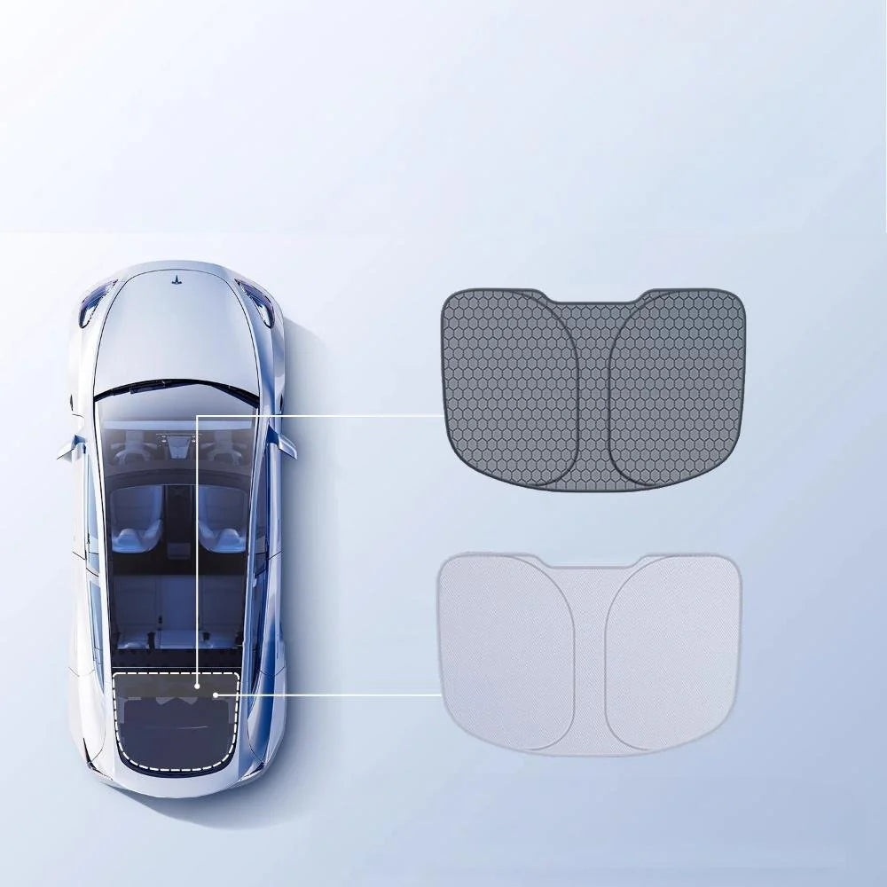 Graphene Rear Windshield Sunshade for Tesla Model 3 Highland & Model Y Juniper (Precision Fit, Advanced Heat Insulation)