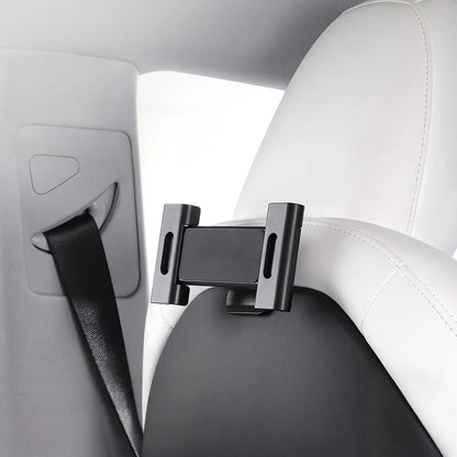 Tesla Model 3/Y Headrest Tablet & Phone Mount – 360° Adjustable Rear Seat Holder | Tesery