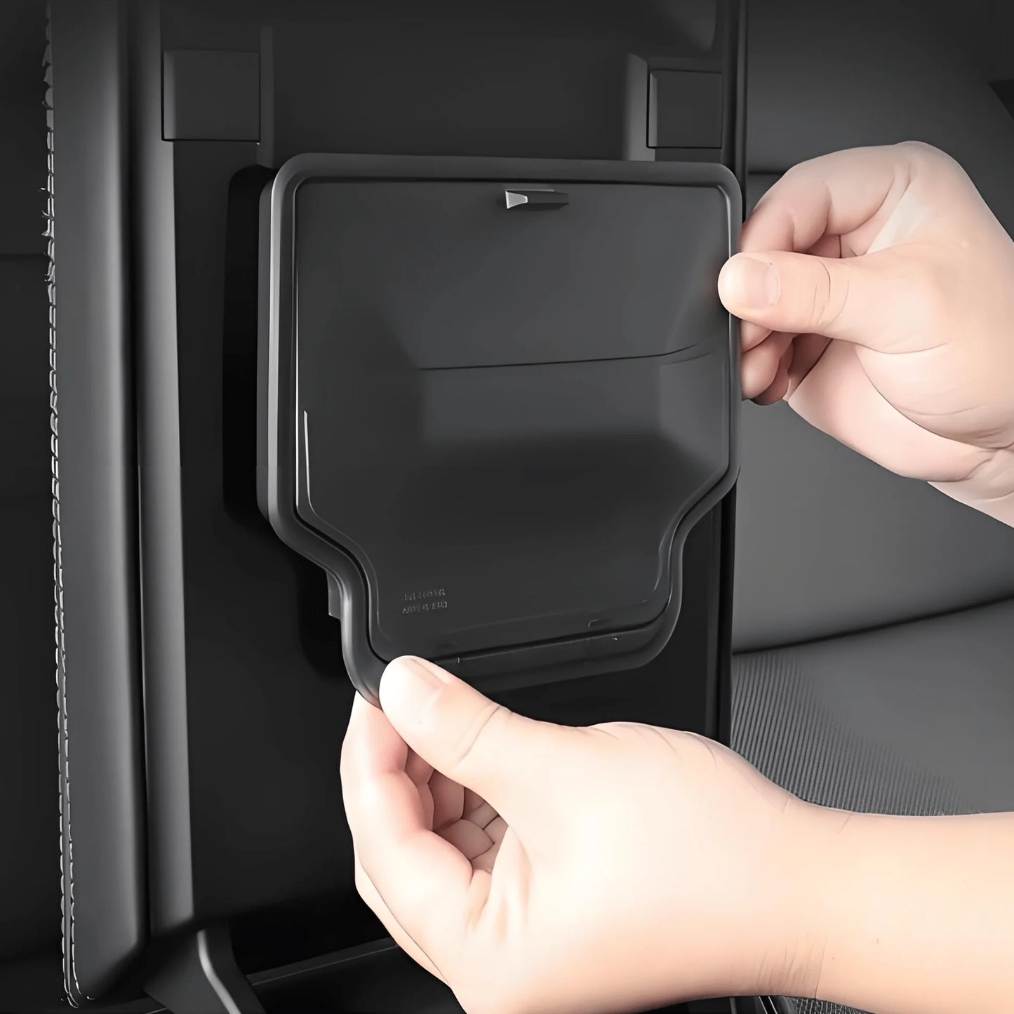 Hidden Armrest Storage Box for Tesla Model Y Juniper & Model 3 Highland – Concealed ABS Organizer with Magnetic Closure