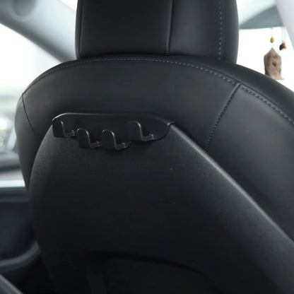 2022–2024 Tesla Model 3 & Model Y Backseat Headrest Storage Hook (Single Piece) – Version 2.0 Snap-On Organizer for Bags, Groceries & Accessories