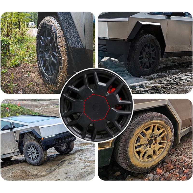Full-Coverage Wheel Hub Center Caps for Tesla Cybertruck 20-Inch Wheels (2024–On) | Durable & Easy Install